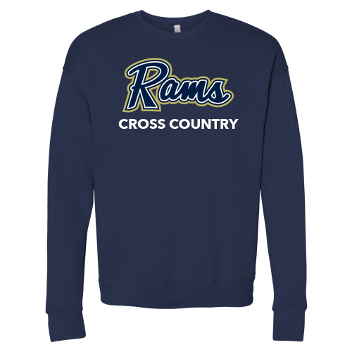  Bella + Canvas Navy Fleece Crew - Cross Country