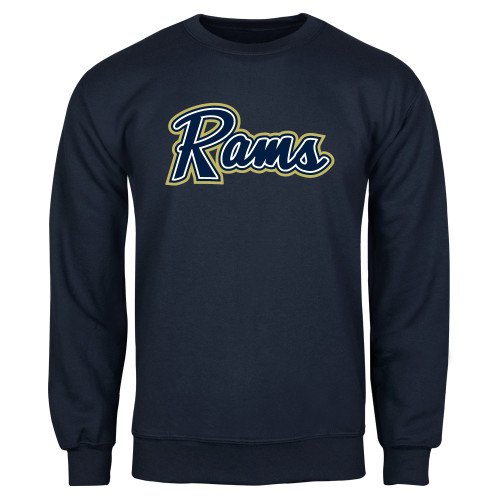  Navy Fleece Crew - Rams Logo