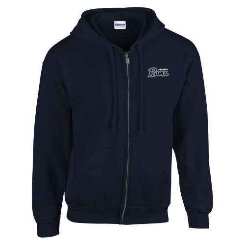  Navy Fleece Full Zip Hoodie - Ram Script