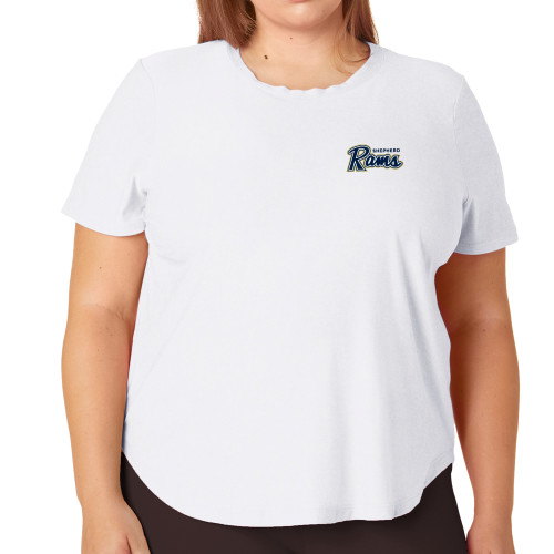  Beyond Yoga PLUS On The Down Low Short Sleeve Tee Cloud White - Ram Script
