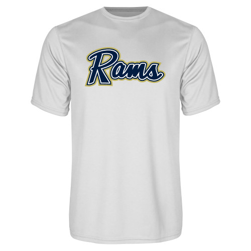  White Performance Tee - Rams Logo