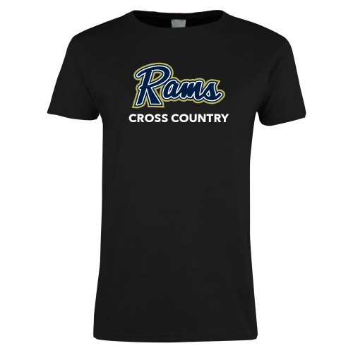  Womens Black Short Sleeve Tee - Cross Country