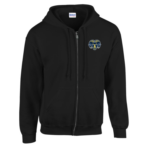  Black Fleece Full Zip Hoodie - Ram Head