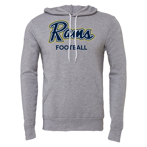  Bella + Canvas Heather Grey Fleece Hood - Football