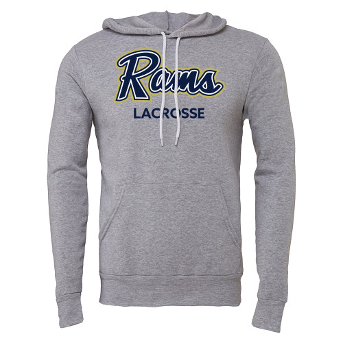  Bella + Canvas Heather Grey Fleece Hood - Lacrosse