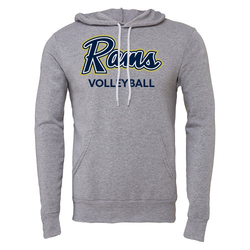  Bella + Canvas Heather Grey Fleece Hood - Volleyball