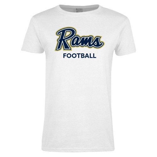  Womens White Short Sleeve Tee - Football