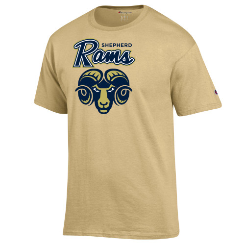  Champion Vegas Gold T Shirt - Ram Script with Head