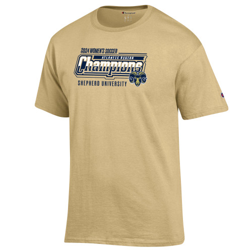  Champion Vegas Gold T Shirt - 2024 Atlantic Region Womens Soccer Champs