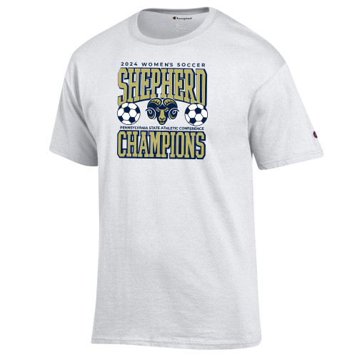  Champion White T Shirt - 2024 PSAC Womens Soccer Champs