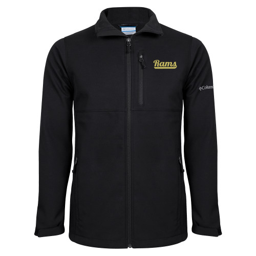  Columbia Black Ascender Softshell Jacket - Rams Script Logo