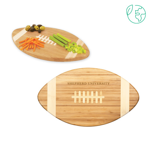  Touchdown Football Cutting Board - Shepherd University Engraved