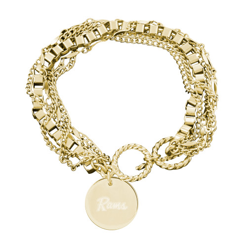 Shepherd Olivia Sorelle Gold Round Pendant Multi strand Bracelet