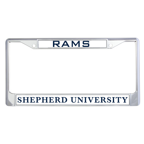 Shepherd Metal License Plate Frame in Chrome