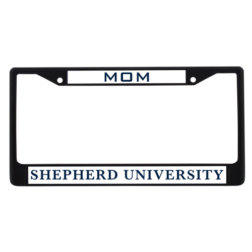 Shepherd Mom Metal License Plate Frame in Black