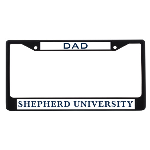 Shepherd Dad Metal License Plate Frame in Black