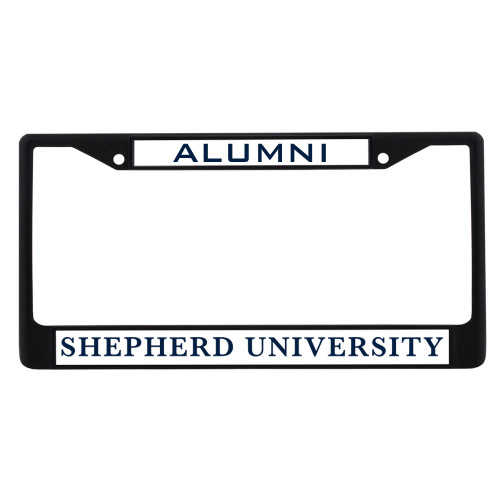 Shepherd Alumni Metal License Plate Frame in Black