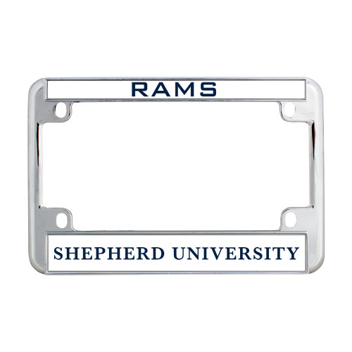 Shepherd Metal Motorcycle License Plate Frame in Chrome