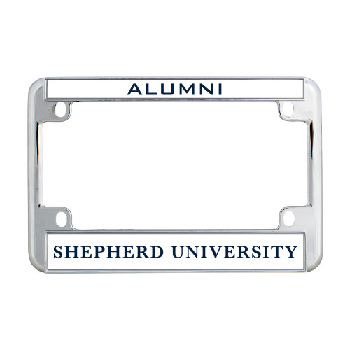 Shepherd Metal Motorcycle License Plate Frame in Chrome