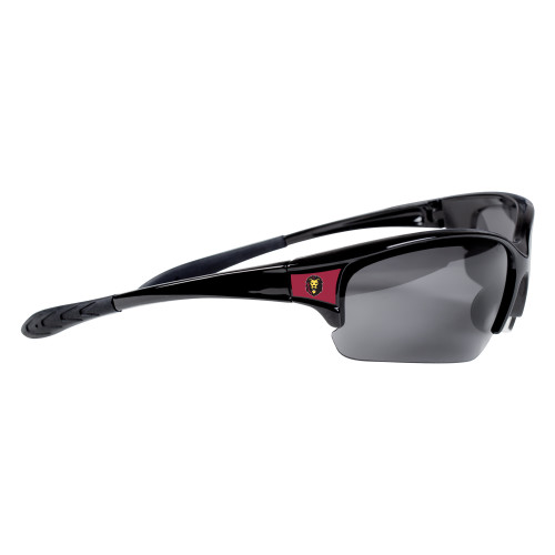 Mens Black Sporty Sunglasses-Larry Lion