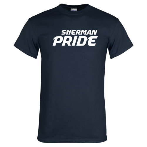 Navy T Shirt-Sherman Pride