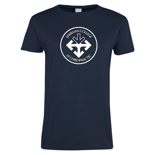 Womens Short Sleeve Navy Tee-Seal