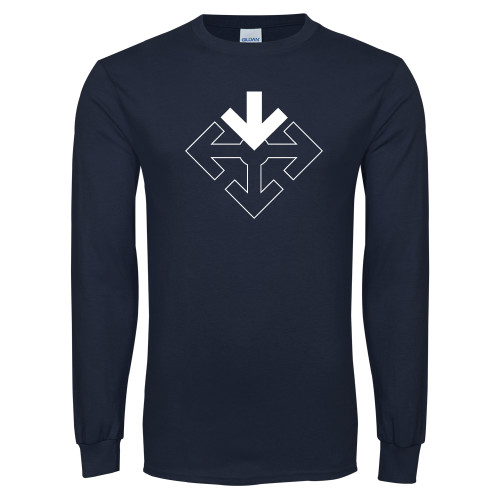 Navy Long Sleeve T-Shirt-Sherman Arrows