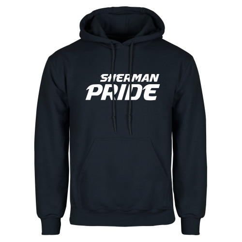 Navy Fleece Hoodie-Sherman Pride
