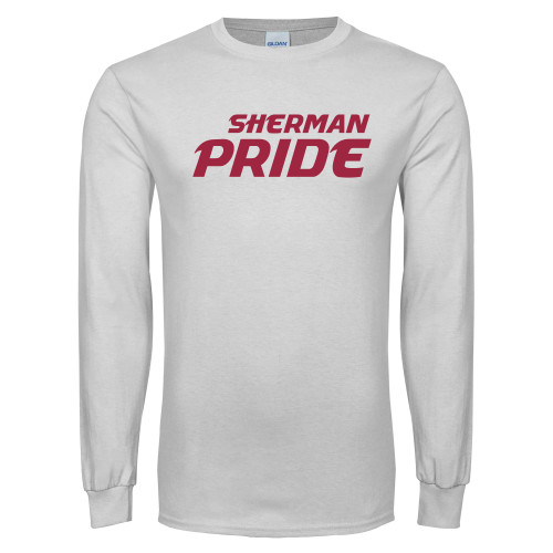 White Long Sleeve T Shirt-Sherman Pride