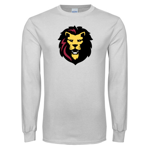 White Long Sleeve T Shirt-Larry Lion