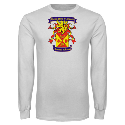 White Long Sleeve T Shirt-Presidents Crest