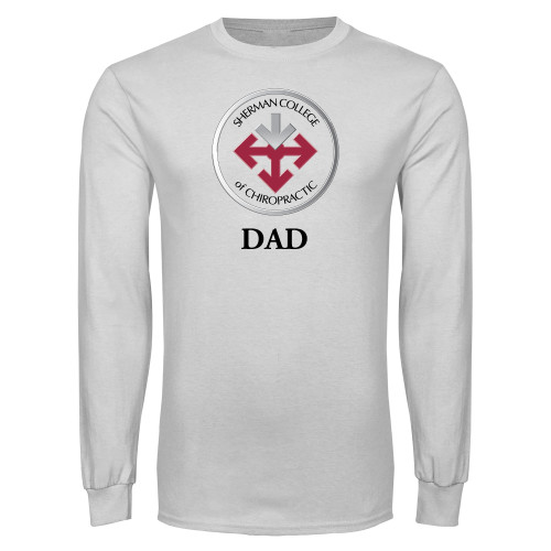 White Long Sleeve T Shirt-Dad with Seal