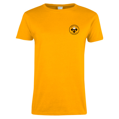 Womens Gold Short Sleeve Tee-Seal
