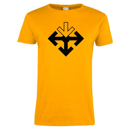 Womens Gold Short Sleeve Tee-Sherman Arrows