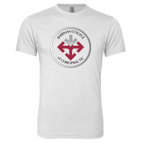 Next Level Heather White Triblend Tee-Seal