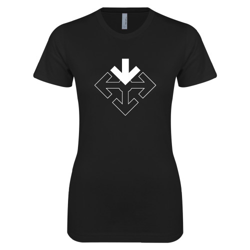 Next Level Womens Black Boyfriend Tee-Sherman Arrows