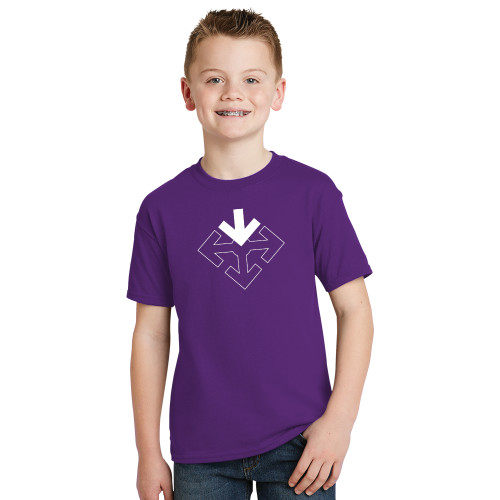 Youth Purple T Shirt-Sherman Arrows