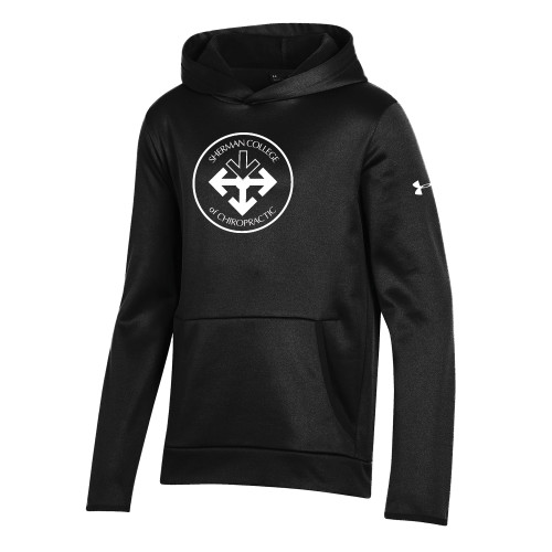 Under Armour Youth Black Fleece Hoodie-Seal