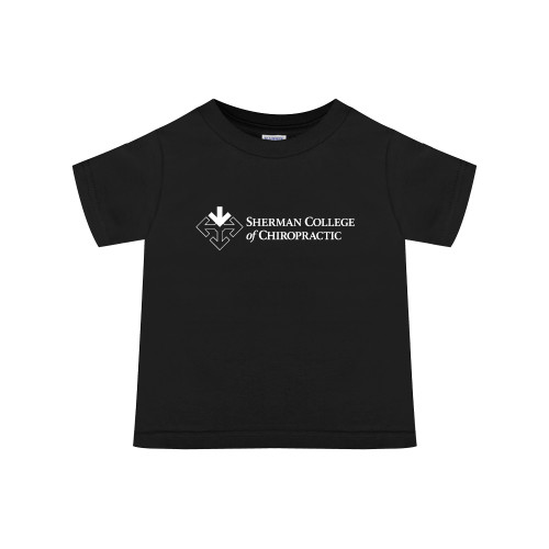 Toddler Black T Shirt-College Logo