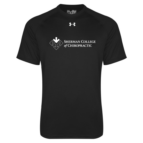 Under Armour Black Tech Tee-College Logo