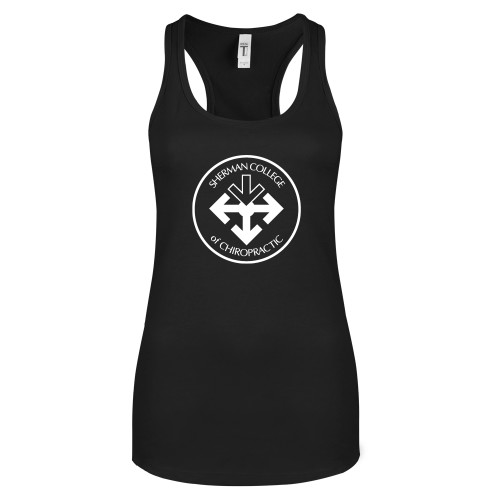 Next Level Womens Black Racerback Tank -Seal
