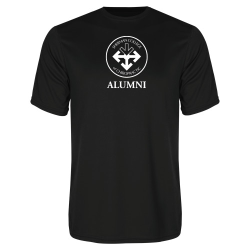 Black Performance Tee-Alumni with Seal