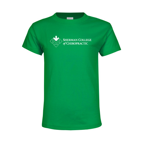 Youth Kelly Green T Shirt-College Logo