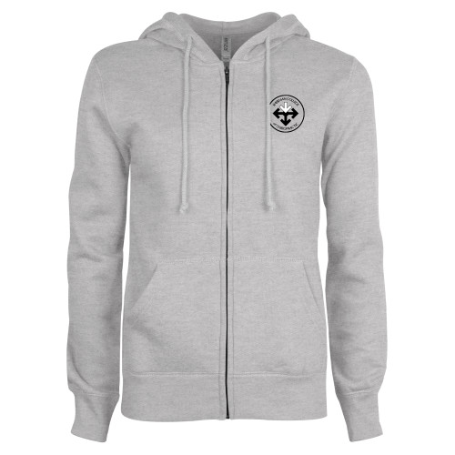 ENZA Womens Grey Fleece Full Zip Hoodie-Seal