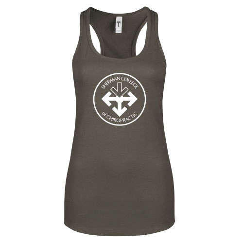 Next Level Womens Charcoal Racerback Tank-Seal