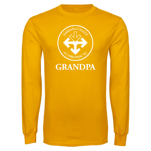 Gold Long Sleeve T Shirt-Grandpa with Seal