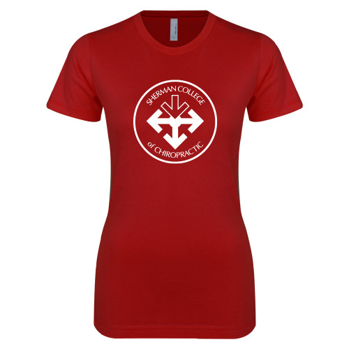Next Level Womens Cardinal Boyfriend Tee-Seal