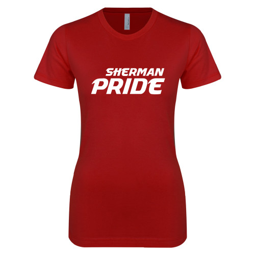 Next Level Womens Cardinal Boyfriend Tee-Sherman Pride