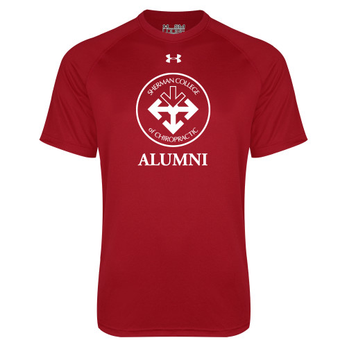 Under Armour Cardinal Tech Tee-Alumni with Seal