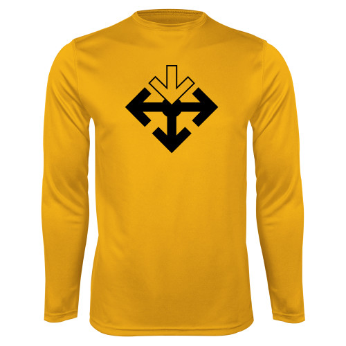 Gold Performance Long Sleeve Shirt-Sherman Arrows